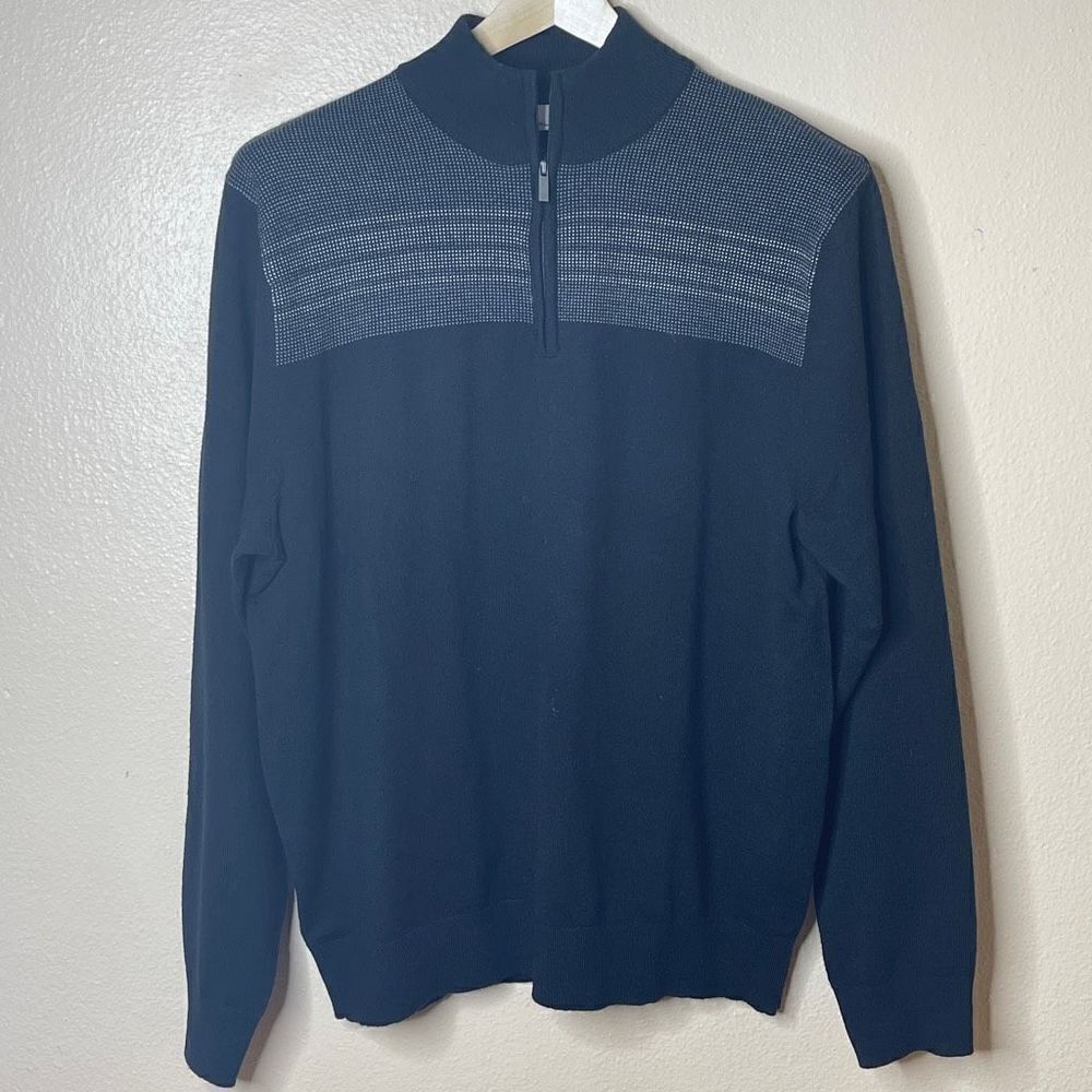 Jack Nicklaus 1/4 Zip Pullover Sweater Men's Large Merino Wool Blend
